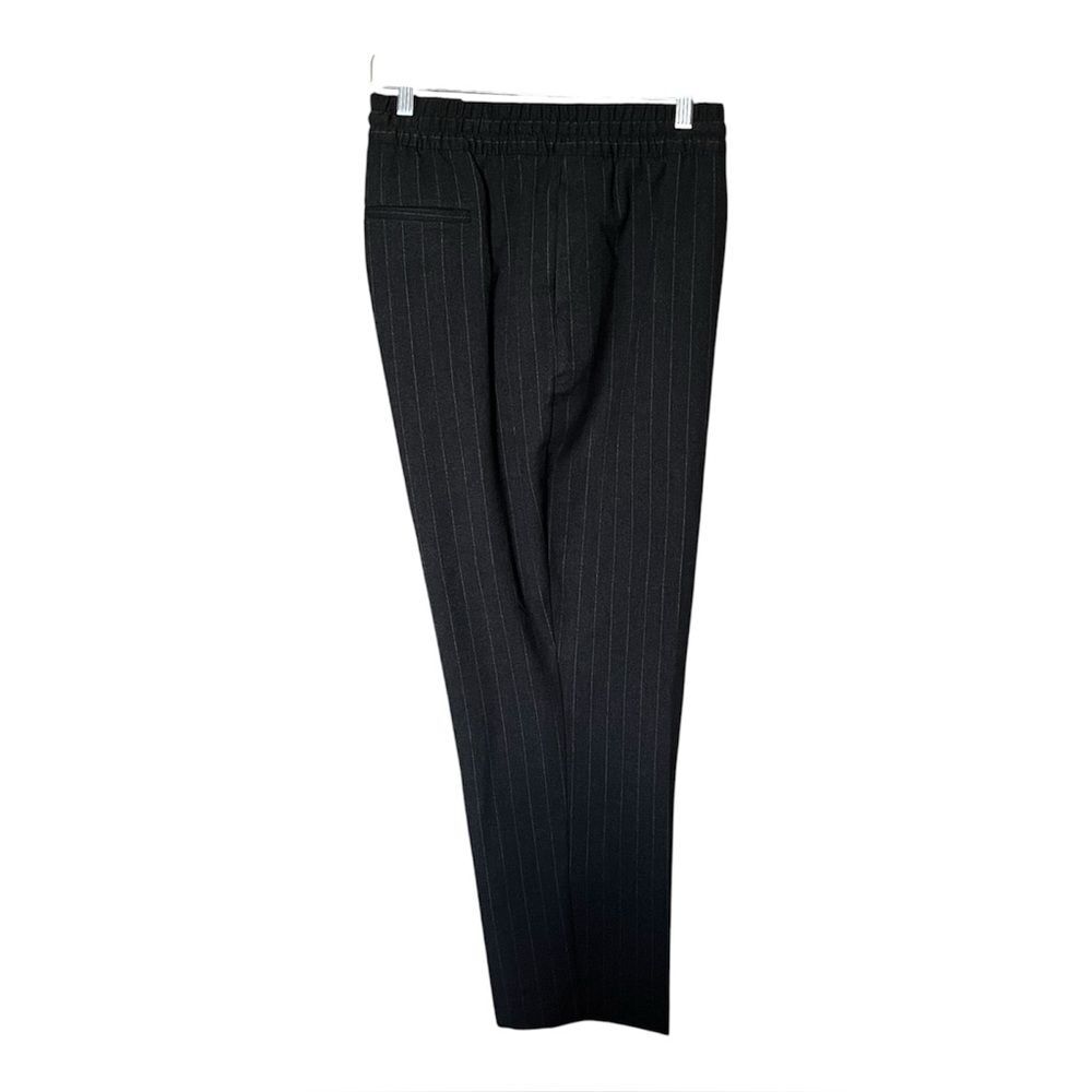 Banana Republic Gray Pinstriped Tapered Fit Pull-On with Pockets Size XXL